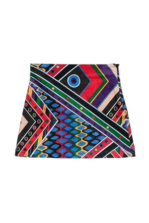 multicolor viscose skirt EMILIO PUCCI KIDS | PV7A71V0128999GL